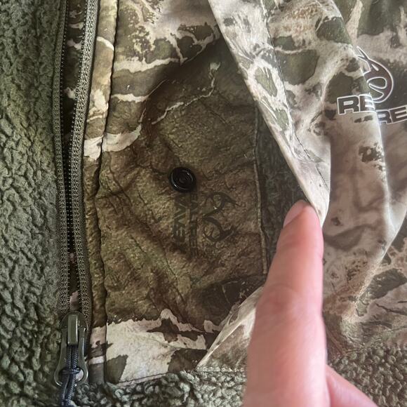 RealTree Mens Green Sherpa Fleece Pullover SIZE XL - Picture 7 of 8